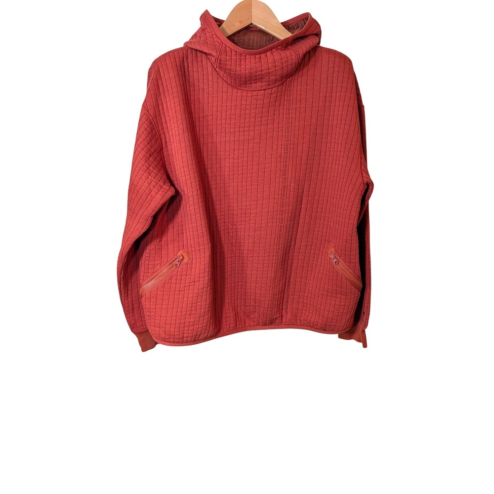 Nike Tech Pack Therma-FIT ADV Quilted Hoodie Rust Red DD4623-689 Womens Small